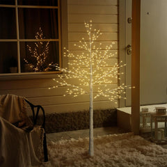 6ft Lighted Indoor & Outdoor Birch Tree