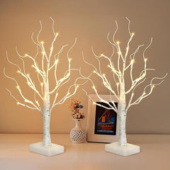 2ft Lighted Indoor & Outdoor Birch Tree