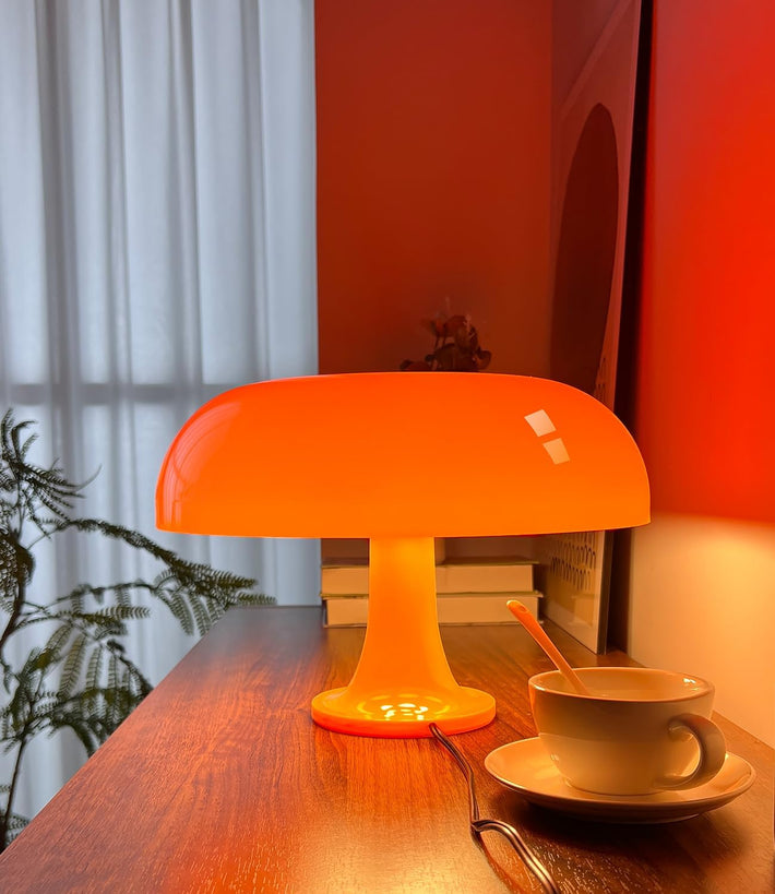 Modern Orange Mushroom Lamp