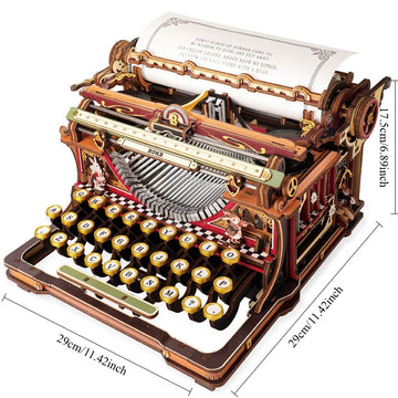 Mechanical Typewriter 3D Wooden Puzzle