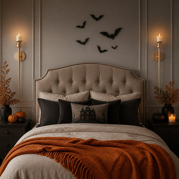 31.5inch Candle Wall Sconce, Halloween Wall Decor, with Battery Operated Candles, Set of 2