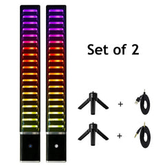 360° RGB Music Rhythm Light Bar – App-Controlled Sound Activated LED Ambient Lamp