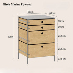 4-Tier Stainless Steel Storage Cabinet / Bar Counter Cabinet