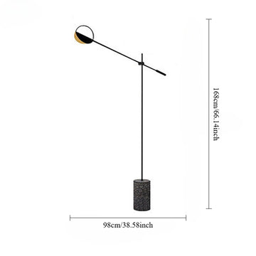 66"H Modern Floor Lamp with Terrazzo Base