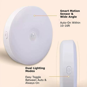 4/6pcs Magnetic Motion Sensor Night Lights, Dual Mode (Auto/Always-On) Under Cabinet Lighting