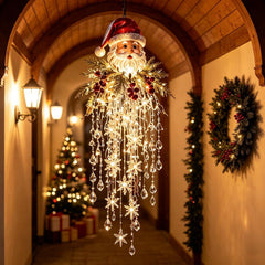 Crystal Cascade Christmas Light - Hanging Snowflake & Crystal LED Porch Decor