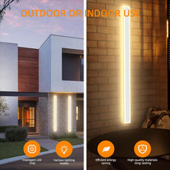 2 Pack Modern Outdoor Wall Lights (white, 60inch)