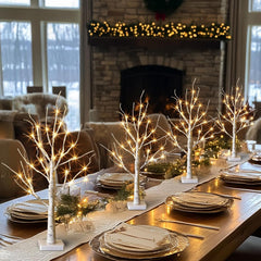 2ft Lighted Indoor & Outdoor Birch Tree