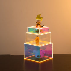 3Pcs Iridescent Acrylic Display Risers with LED light