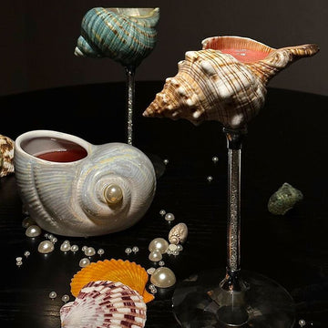 Handmade Seashell Conch Wine Glass