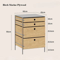 4-Tier Stainless Steel Storage Cabinet / Bar Counter Cabinet
