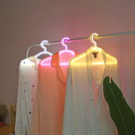 Neon LED Clothes Hanger Display Stand, USB Powered, Night Light for Bedroom, Christmas Party Decoration