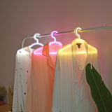 Neon LED Clothes Hanger Display Stand, USB Powered, Night Light for Bedroom, Christmas Party Decoration