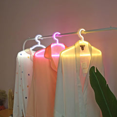 Neon LED Clothes Hanger Display Stand, USB Powered, Night Light for Bedroom, Christmas Party Decoration