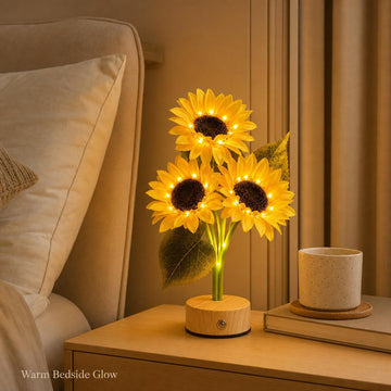 Sunflower Night Light, Rechargeable Dimmable Flower Lamp