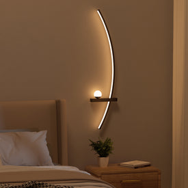 2-Pack Modern Orb Arc Wall Lamp