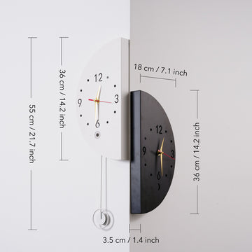 Dual Time Zone Corner Clock