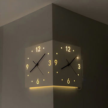 Motion Sensor Backlit Corner Clock