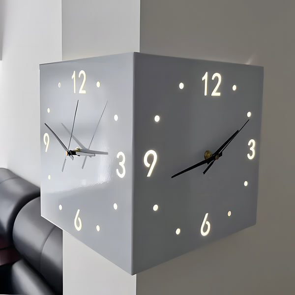 Motion Sensor Backlit Corner Clock, Decorative Quartz Wall Clock | EP ...