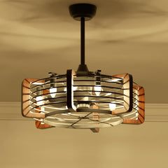 Caged Ceiling Fans with 6 LED Lights