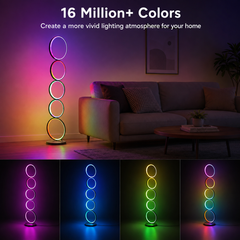 RGBCW Minimalist Circular Floor Lamp