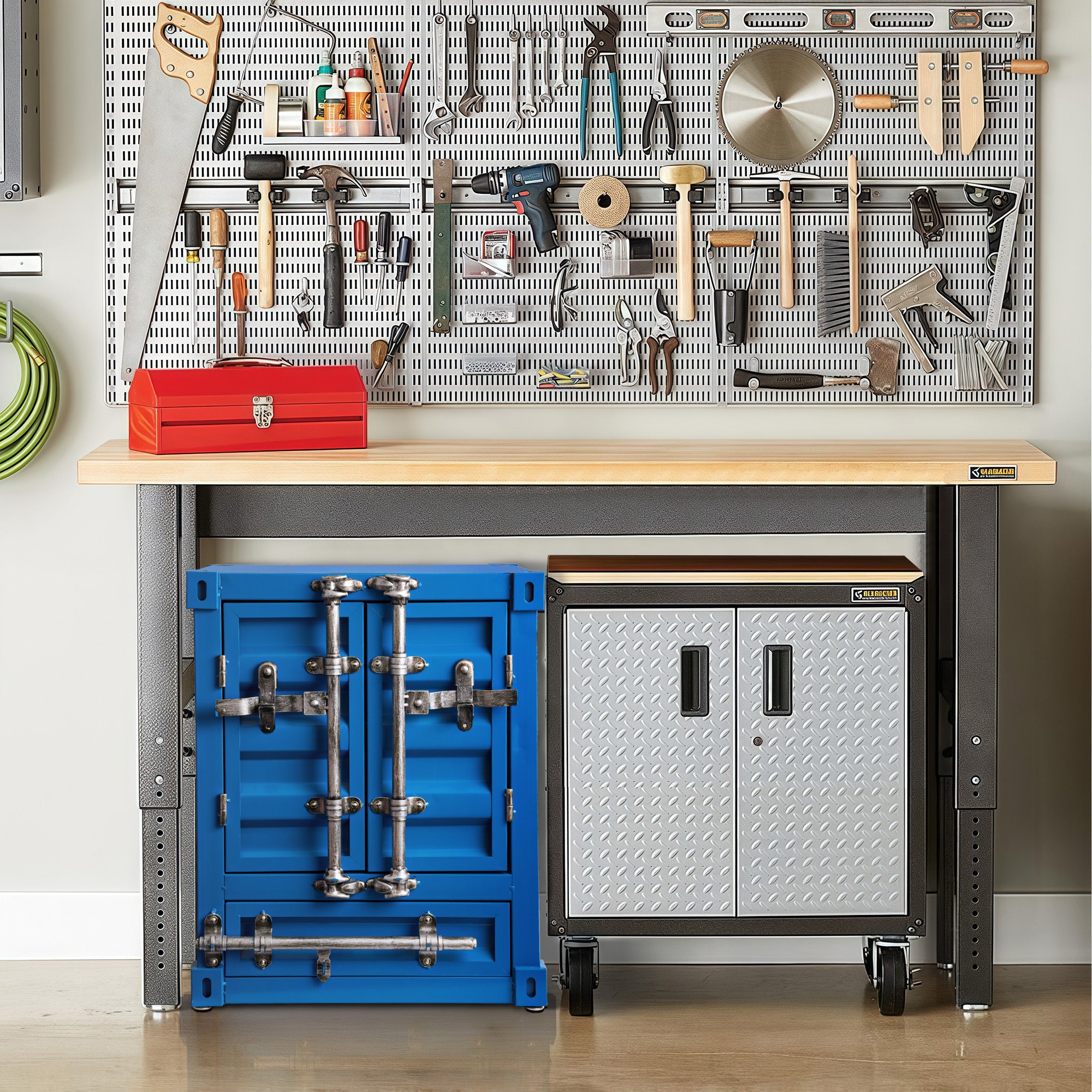 Industrial-style Container Storage, Side Table, End Table | EP ...