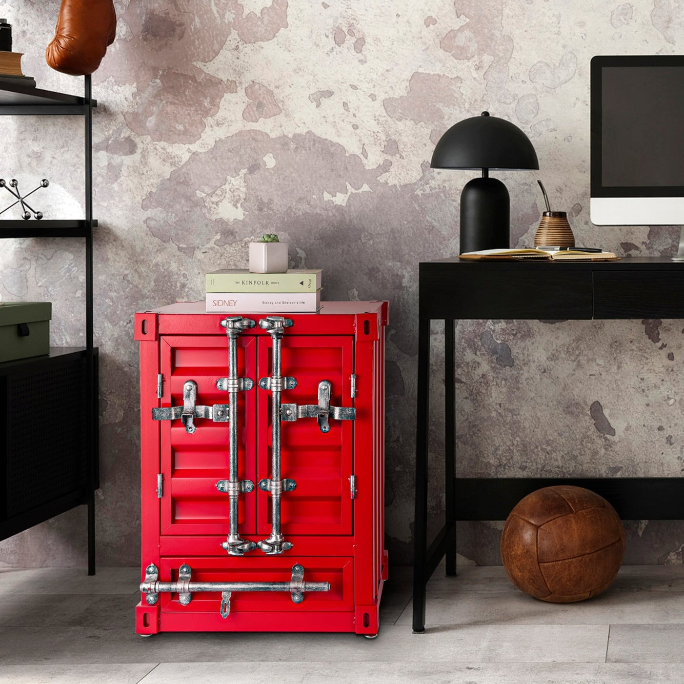 Industrial-style Container Storage, Side Table, End Table | EP ...
