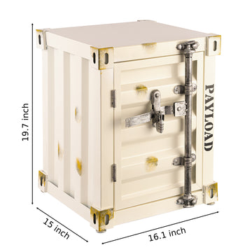 Container Devanning Tables 19.7 inch Industrial-style Container Storage, Side Table, End Table ...