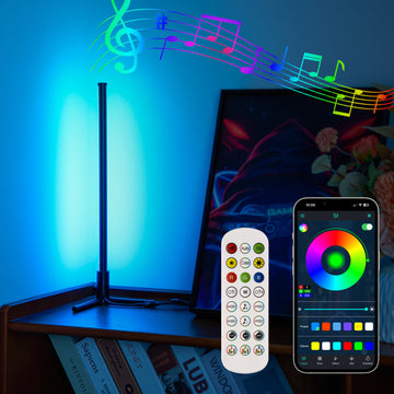RGB corner table lamp for game room