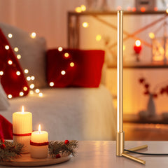 golden table lamp for holiday decor