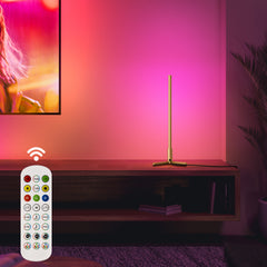 Golden RGB table lamp with remote control