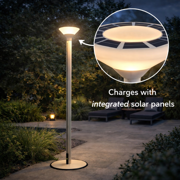 Automatic Solar Patio Umbrella with LED Lighting