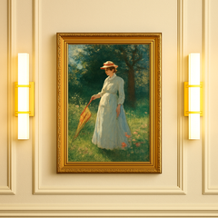 Set of 2 Modern 17.6 Inch Wall Sconces, 3 Color Temperatures for Indoor & Outdoors - Gold