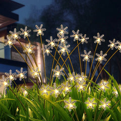 8 Pack Snowflake Solar Swaying Garden Lawn Lights