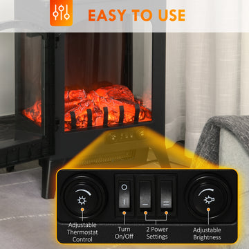 1500W 23" Electric Fireplace Stove