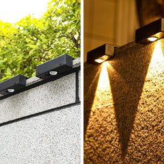 4-Pack Oudoor Solar Powered Deck Lights Wall Lamp