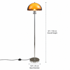 Modern Amber Acrylic Floor Lamp with 3 Color Temperatures