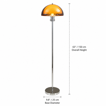 Modern Amber Acrylic Floor Lamp with 3 Color Temperatures