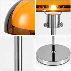 Modern Amber Acrylic Floor Lamp with 3 Color Temperatures