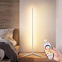 RGBCW Corner Floor Lamp with reading white lights