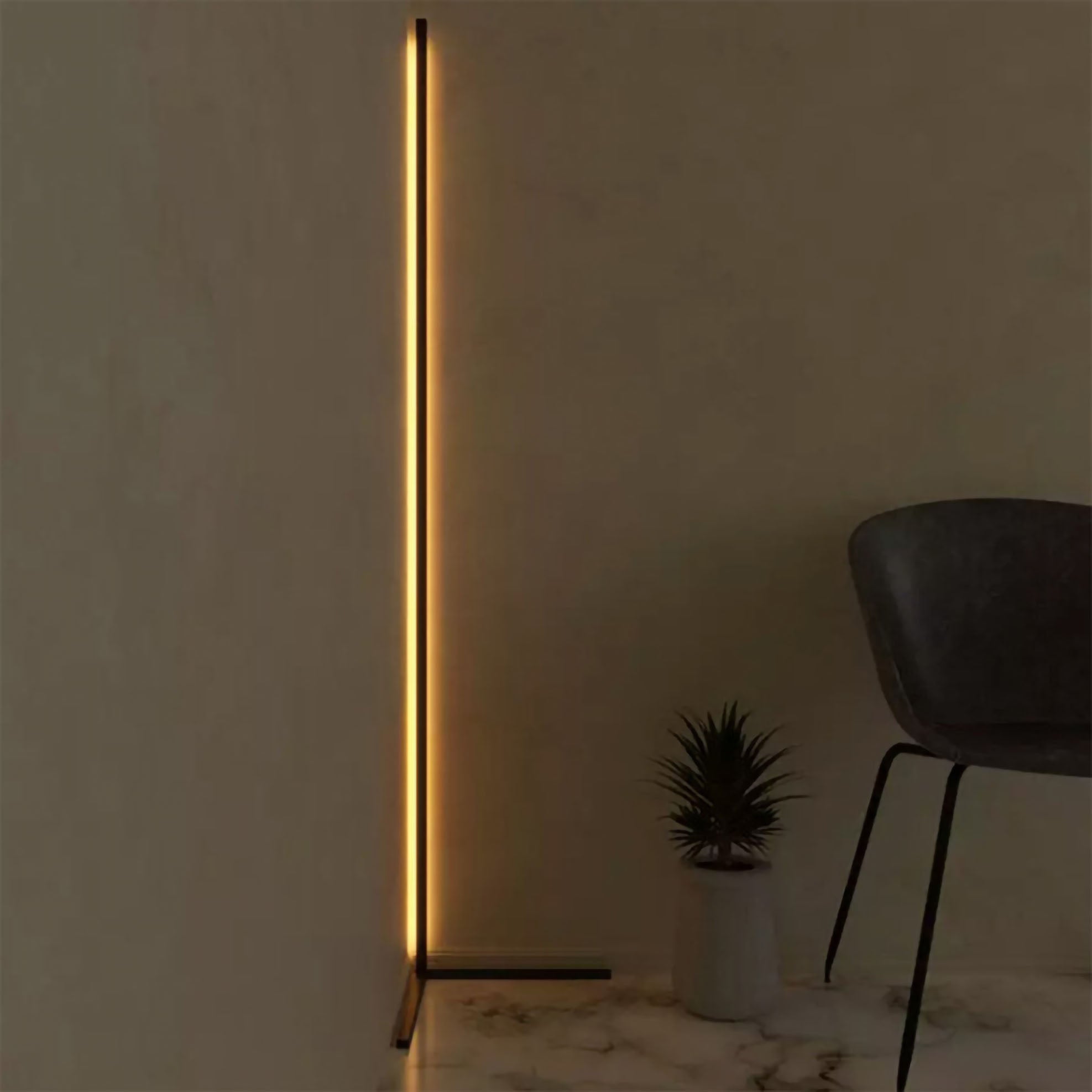 2-Pack RGBCW Corner Floor Lamps Minimalist space-saving designed LED ...