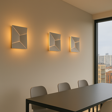 Jigsaw Modern LED Wall Light, Geometric Minimalist Sconce with Warm White Glow