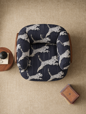 Modern Accent Sofa Chair with Leopard Print