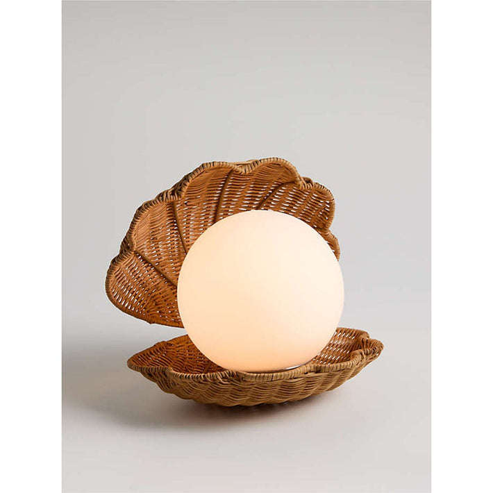 Handmade Wicker Bedside lamp - Shell Lamp