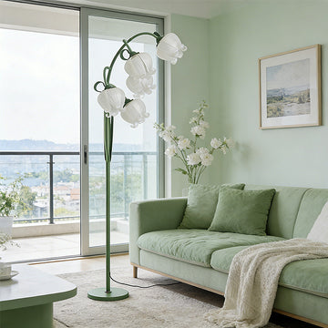 75“H Lily of The Valley 5-Head Floor Lamp