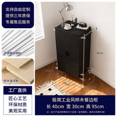 Industrial Birch Plywood Sideboard Cabinet with Stainless Steel Frame