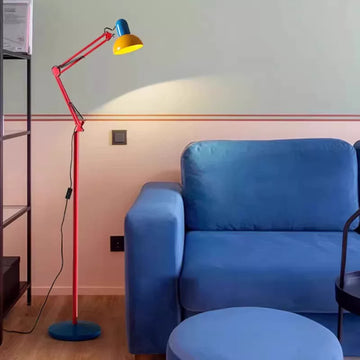 Adjustable Memphis-Style Floor Lamp with Bold Colour Design