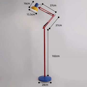 Adjustable Memphis-Style Floor Lamp with Bold Colour Design