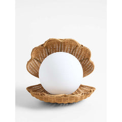 Handmade Wicker Bedside lamp - Shell Lamp