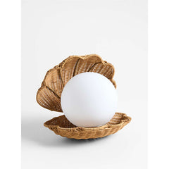 Handmade Wicker Bedside lamp - Shell Lamp